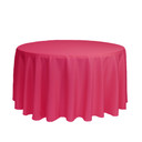 120 inch Round Polyester Tablecloths Fuchsia