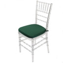 Stretch Spandex Chiavari Pad Cover with Ties Hunter Green