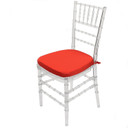 Stretch Spandex Chiavari Pad Cover with Ties Red