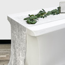 14 x 108 Inch Velvet Table Runner White