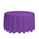 120 inch Round Polyester Tablecloths Purple