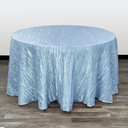 120 Inch Round Crinkle Taffeta Tablecloth Light Blue