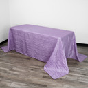 90 x 132 inch Rectangular Crinkle Taffeta Tablecloths Lavender