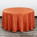 120 Inch Round Crinkle Taffeta Tablecloth Terracotta