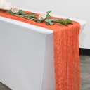 35 in X 10 ft Gauze Cheesecloth Table Runner Burnt Orange