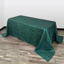 90 x 156 inch Rectangular Crinkle Taffeta Tablecloth Hunter Green
