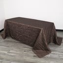90 x 132 Inch Rectangular Crinkle Taffeta Tablecloth Chocolate Brown main