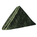 10 Pack 20 Inch Crushed Velvet Cloth Napkins Olive Green