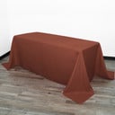 90 x 132 Inch Rectangular Polyester Tablecloth Terracotta