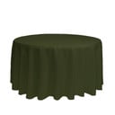 120 Inch Round Polyester Tablecloth Olive Green