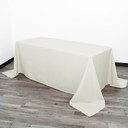 90 x 132 inch Rectangular Polyester Tablecloths Ivory