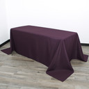 90 x 132 inch Rectangular Polyester Tablecloths Eggplant