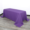 90 x 132 inch Rectangular Polyester Tablecloths Purple