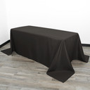 90 x 156 Inch Rectangular Polyester Tablecloth Black
