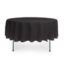 90 inch Round Polyester Tablecloths Black