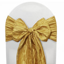 10 Pack Crinkle Taffeta Chair Sashes Gold