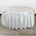 132 Inch Round Satin Tablecloth White