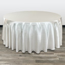 132 inch Round Satin Tablecloths Ivory