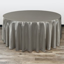132 inch Round Satin Tablecloths Dark Silver / Platinum