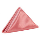 Satin Cloth Napkins Coral