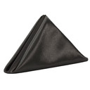 20 inch Satin Cloth Napkins Black