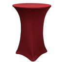 30 inch Highboy Cocktail Round Stretch Spandex Table Covers Burgundy