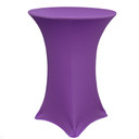 30 inch Highboy Cocktail Round Stretch Spandex Table Covers Purple