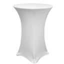 30 inch Highboy Cocktail Round Stretch Spandex Table Covers White