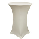 36 inch Highboy Cocktail Round Stretch Spandex Table Covers Ivory