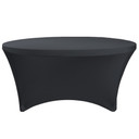 Stretch Spandex 6 ft Round Table Covers Black