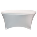 Stretch Spandex 6 ft Round Table Cover White