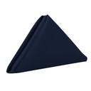 20 Inch L'amour Satin Napkins Navy Blue
