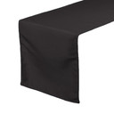 Black Table Runners, Polyester Table Runner for Weddings