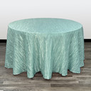 132 Inch Round Crinkle Taffeta Tablecloth Tiffany