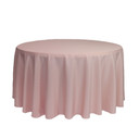 120 inch Round Polyester Tablecloths Blush