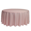 132 inch Round Polyester Tablecloths Blush