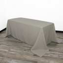 90 x 132 Inch Rectangular Polyester Tablecloth Gray