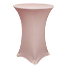 30 inch Highboy Cocktail Round Stretch Spandex Table Covers Blush