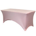 Stretch Spandex 6 ft Rectangular Table Cover Blush