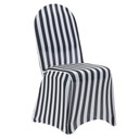 black and white striped chair covers