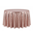 120 inch Round Glitz Sequin Tablecloth Blush