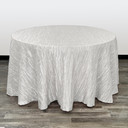 120 Inch Round Crinkle Taffeta Tablecloths White