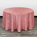 120 Inch Round Crinkle Taffeta Tablecloths Coral