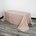 90 x 132 Inch Rectangular Crinkle Taffeta Tablecloth Blush
