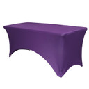 Stretch Spandex 8 ft Rectangular Table Covers Purple
