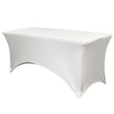 Spandex 4 Ft Rectangular Table Covers White