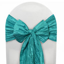 Crinkle Taffeta Chair Sashes Teal