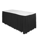 polyester table skirt black