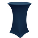 36 inch Highboy Cocktail Round Stretch Spandex Table Covers Navy Blue
