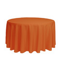 120 inch Round Polyester Tablecloths Orange